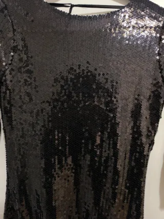 Vestido negro lentejuelas fiesta