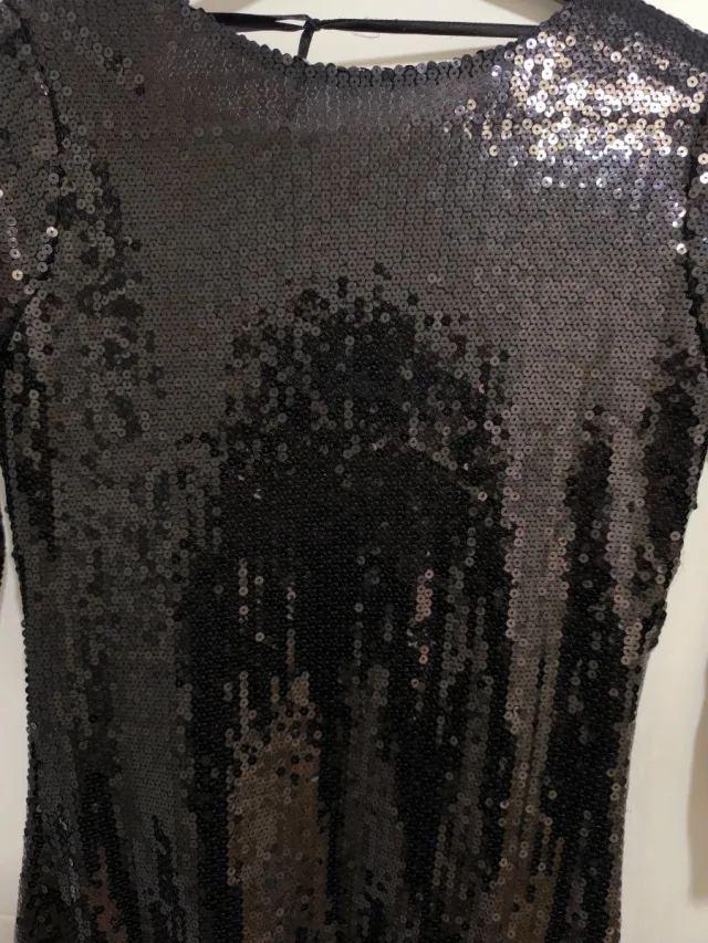 Vestido negro lentejuelas fiesta