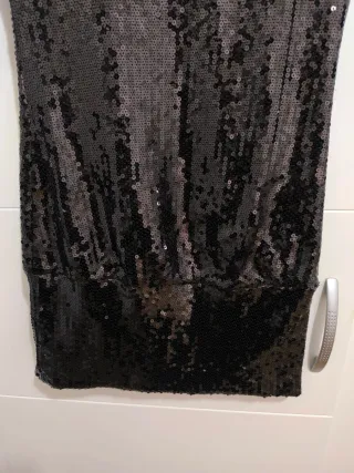 Vestido negro lentejuelas fiesta