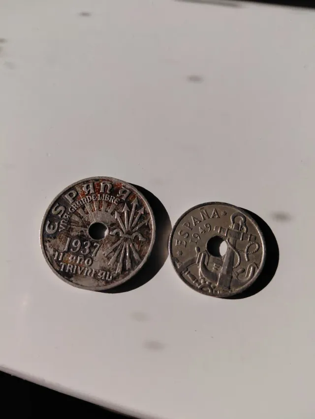 Lote 9monedas antiguas España 1937 y 1949 1870