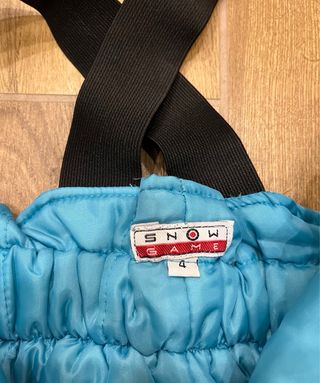 salopette/pantaloni da sci bambino bianca grigia