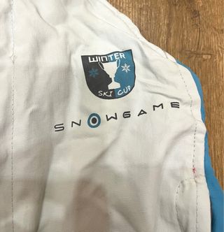 salopette/pantaloni da sci bambino bianca grigia