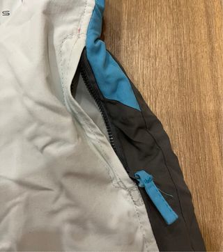 salopette/pantaloni da sci bambino bianca grigia