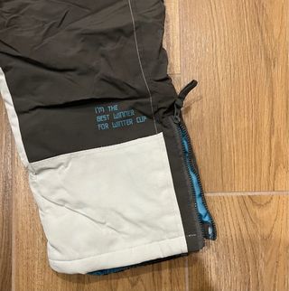 salopette/pantaloni da sci bambino bianca grigia