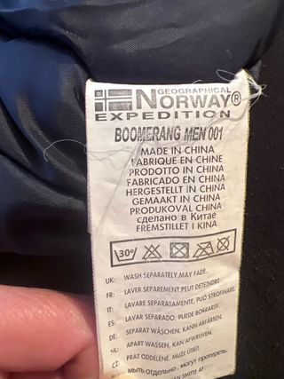 Anorak Geographical Norway Negro/Rojo