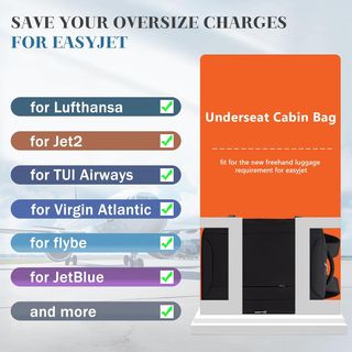 Mochila Viaje Cabina 45x36x20 Negra Nueva