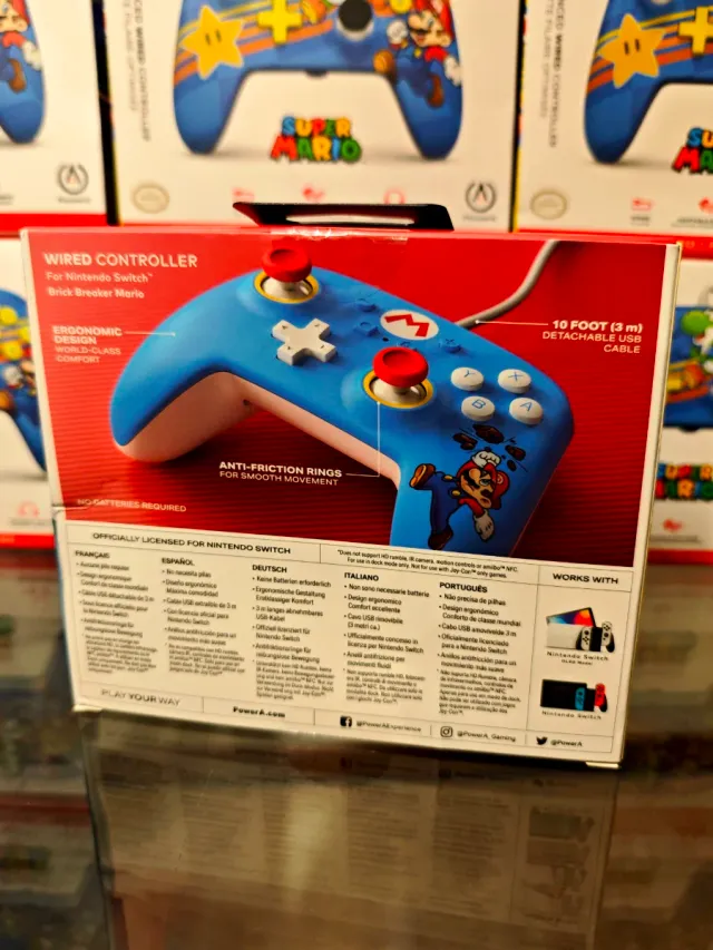 Nintendo Switch comando c/ fio Super Mario Brick