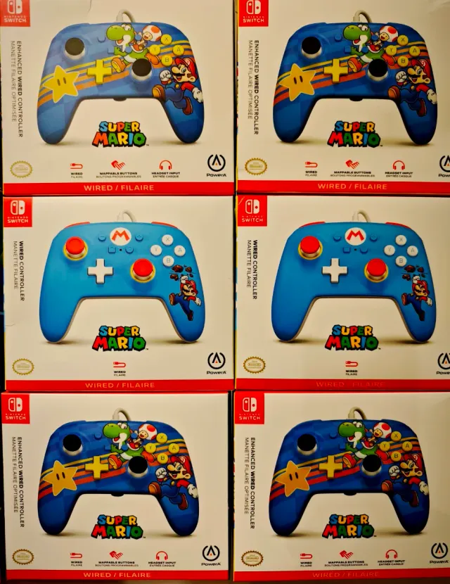 Nintendo Switch comando c/ fio Super Mario Brick