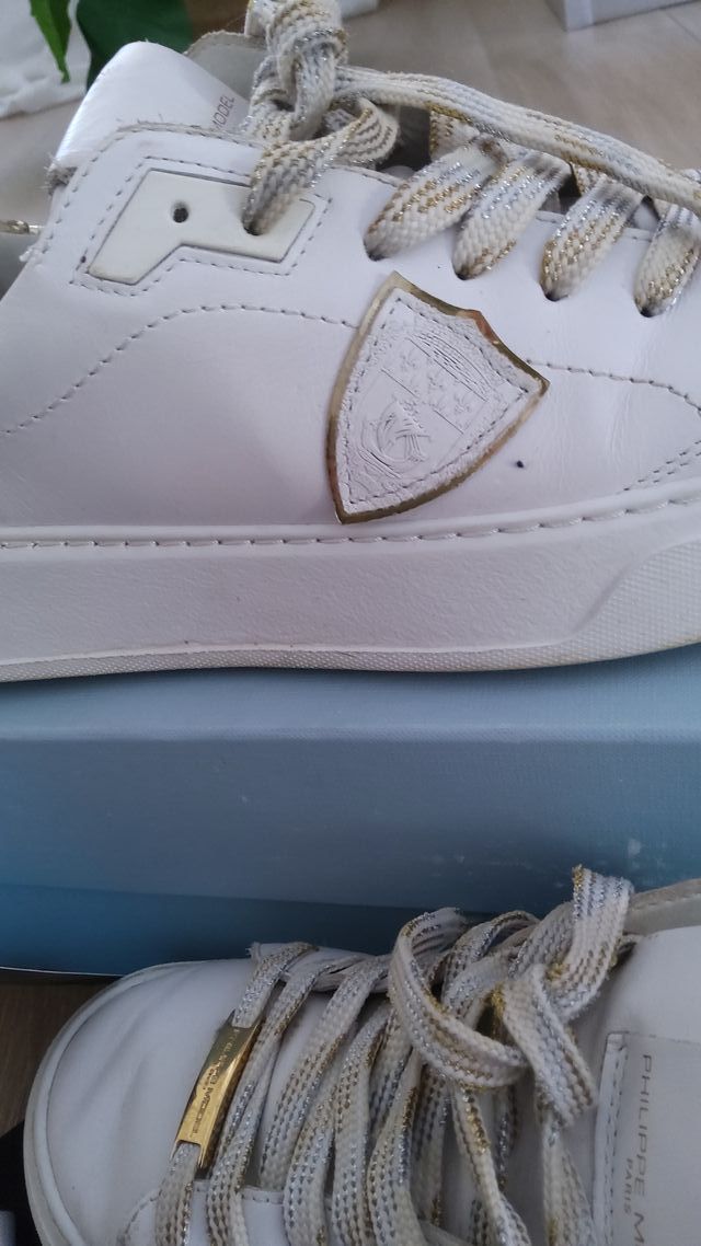 Sneakers Philippe Model bianche oro taglia 40