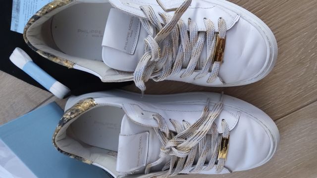 Sneakers Philippe Model bianche oro taglia 40