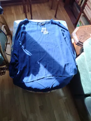 Camisa azul manga larga