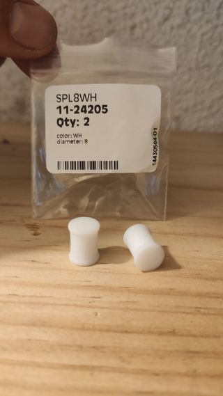 Pendientes dilatación negros y blanco 8mm