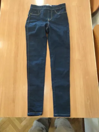 Pantalón Jean Elástico Niña 8-10 Años