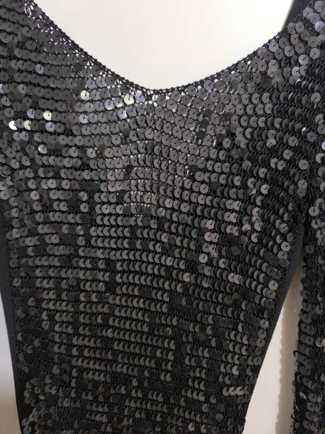 Jersey fiesta lentejuelas negro