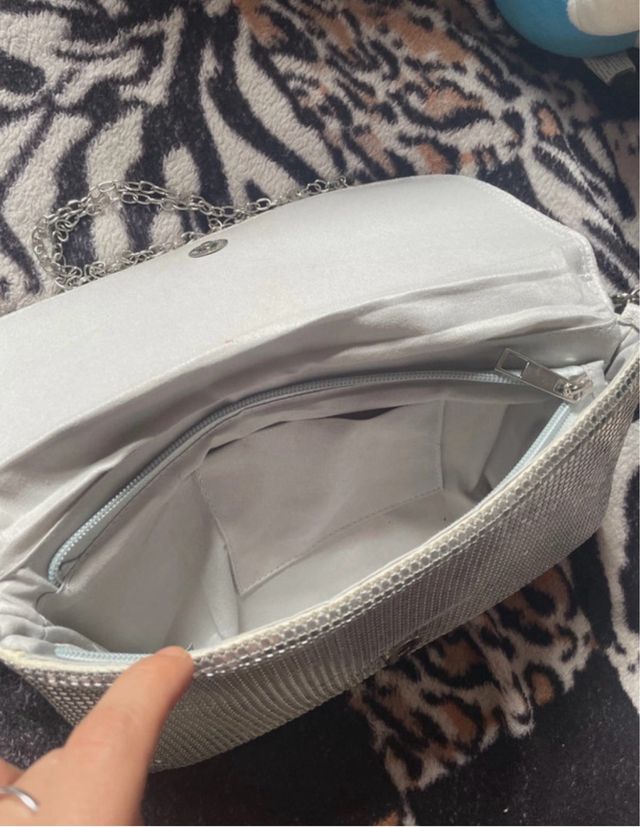 Bolso de fiesta plateado