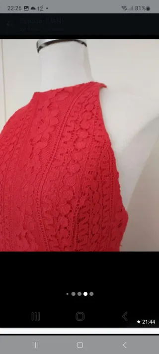 Vestido de fiesta rojo encaje