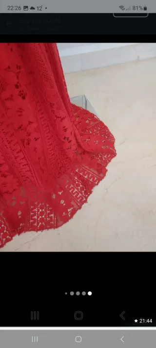 Vestido de fiesta rojo encaje