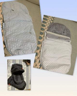 Lote sacos de coche bebé + manoplas