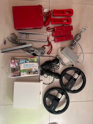 Nintendo Wii Roja Completa