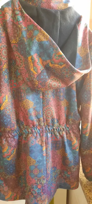 Cappottino con cappuccio fantasia M/l