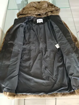 Chaquetón pelo Bimba y Lola mujer marrón