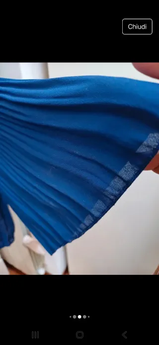 Giacchino blu plissettato