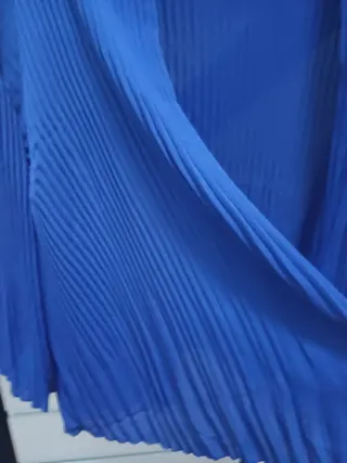 Giacchino blu plissettato