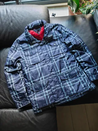 Abrigo Tommy Hilfiger cuadros azul