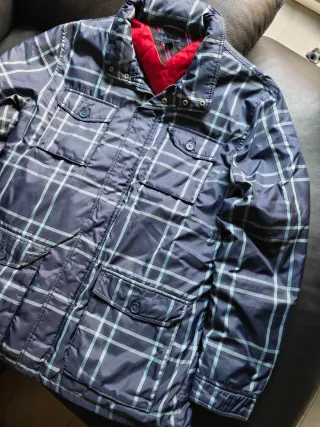 Abrigo Tommy Hilfiger cuadros azul