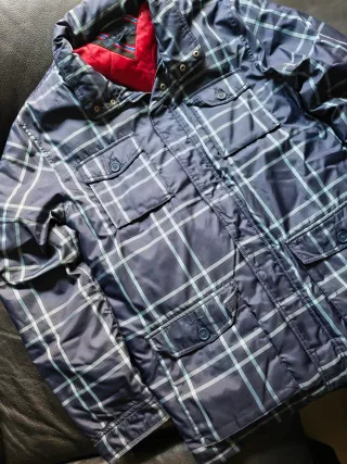 Abrigo Tommy Hilfiger cuadros azul