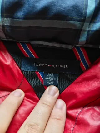 Abrigo Tommy Hilfiger cuadros azul