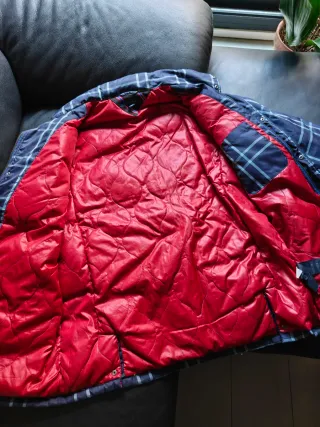 Abrigo Tommy Hilfiger cuadros azul