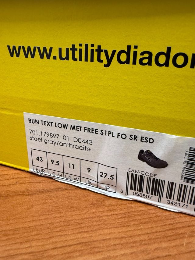 Scarpe antinfortunistiche Diadora 43