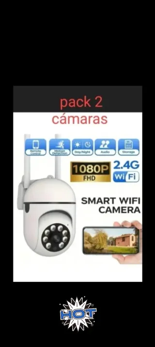 Pack 2 Cámaras Seguridad WiFi 1080P