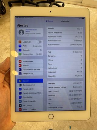 iPad Air 2 128GB + 4G Blanco