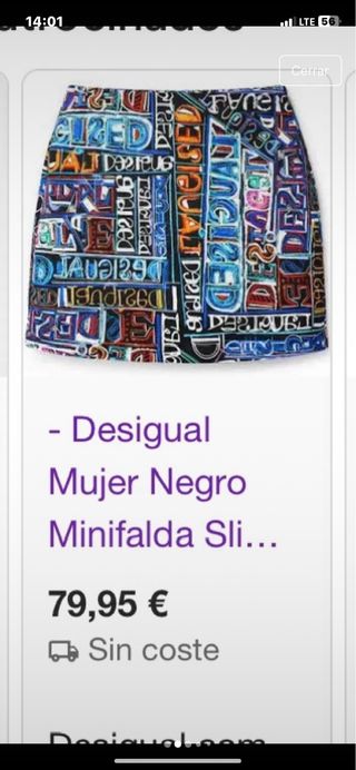 Falda Desigual Mujer Minifalda Estampada