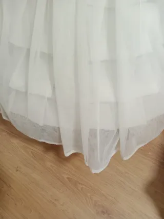 Cancán 5 volantes blanco