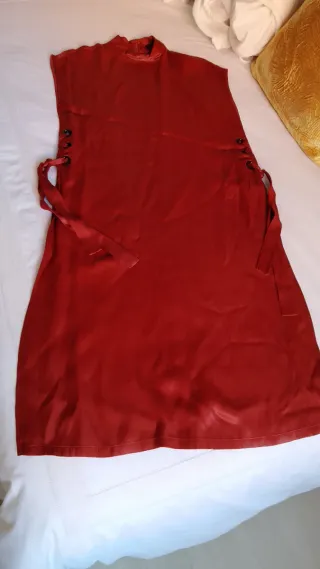 Vestido Zara Rojo vino Talla S