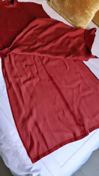 Vestido Zara Rojo vino Talla S