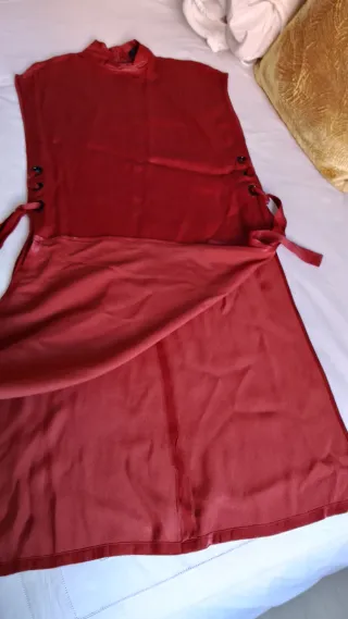 Vestido Zara Rojo vino Talla S
