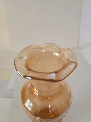 Jarrón de cristal vintage naranja