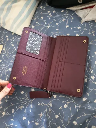 Cartera monedero mujer gris