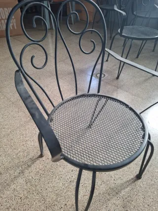 4 Sillas Hierro Forjado Exterior