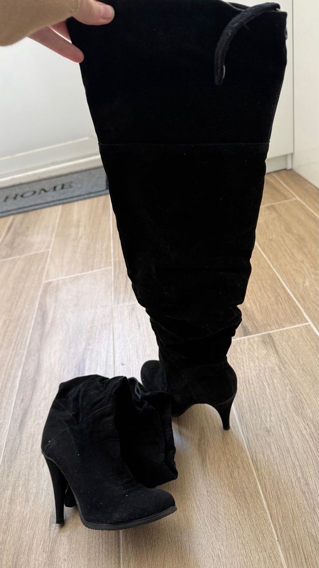Botas terciopelo por encima de rodilla