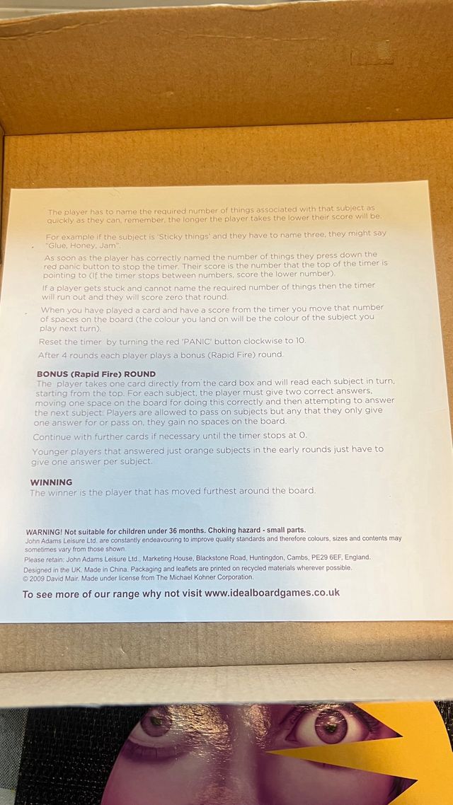 Juego de mesa Don't Panic