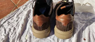 Scarpe uomo scamosciate marroni e beige n.42