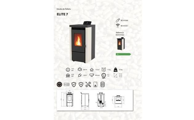 Estufa de Pellet Elite 7 Kw nueva VIC1015