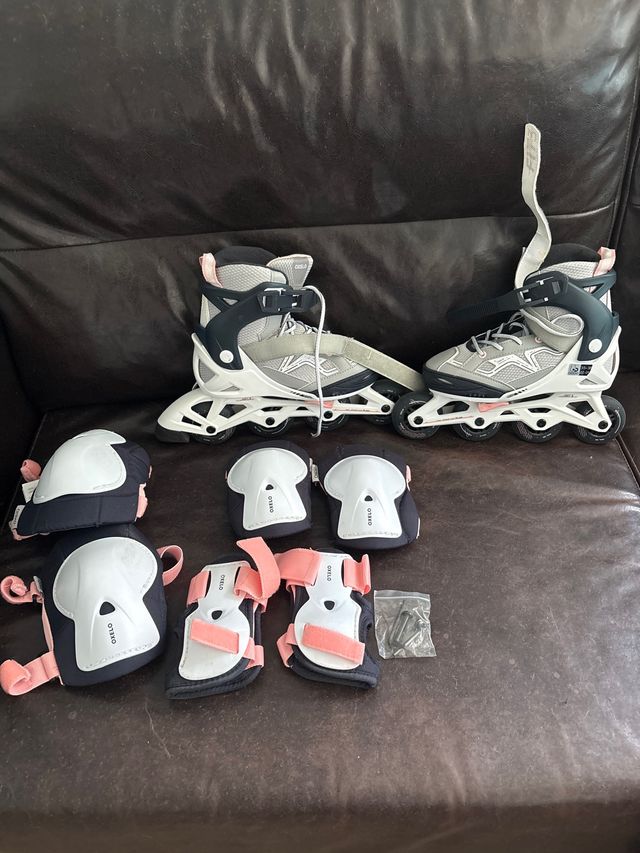 Patines en línea unisex Talla 35-38 + Protecciones