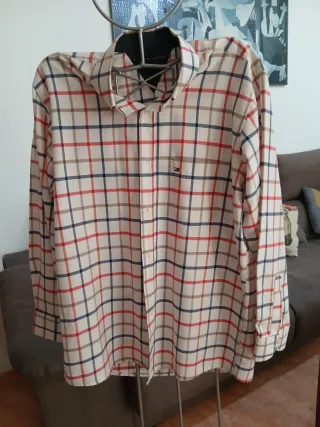 Camisa Tommy Hilfiger cuadros beige