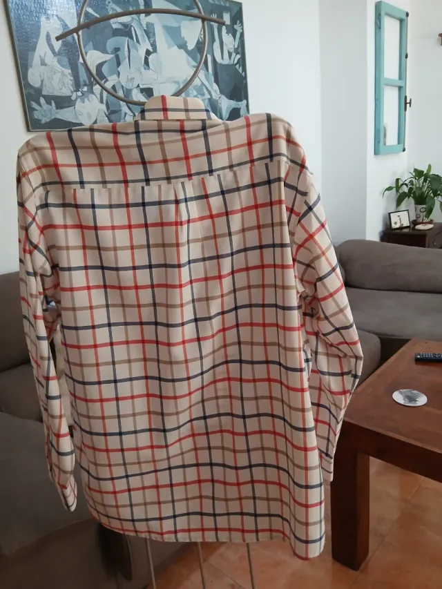 Camisa Tommy Hilfiger cuadros beige